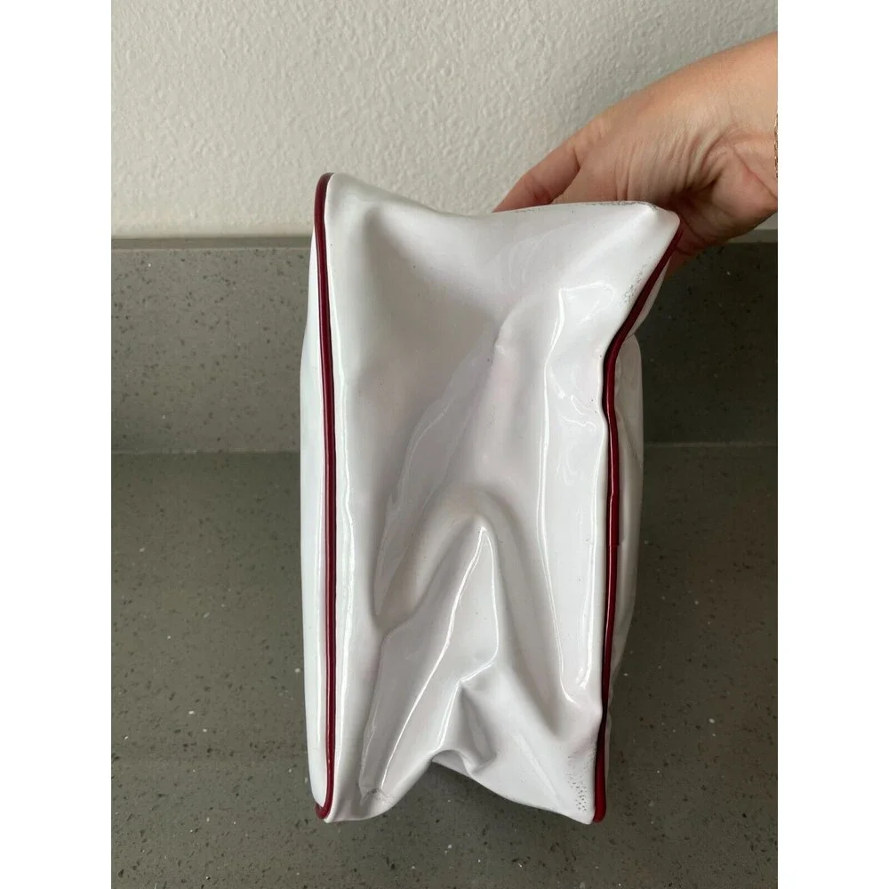 Shiseido white and red Cosmetic Pouch Bag Skincare READ
